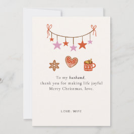 Niedliche Personalisierte Weihnachtskarte Feiertagskarte