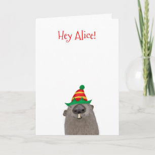 Niedliche personalisierte Weihnachtskarte Karte