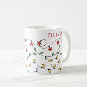 Niedliche Personalisierte Weihnachtslieder Kaffeetasse (VorderseiteRechts)