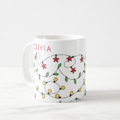 Niedliche Personalisierte Weihnachtslieder Kaffeetasse (Vorderseite Links)
