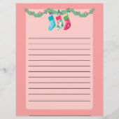 Niedliche Personalisierte Weihnachtsliste für den (Rückseite)