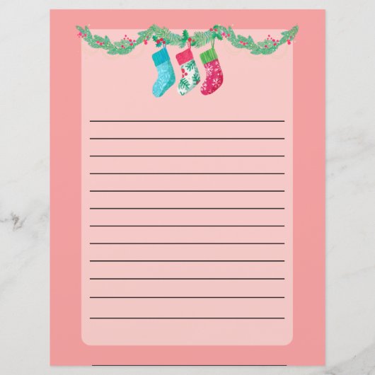 Niedliche Personalisierte Weihnachtsliste für den (Rückseite)