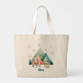 Niedliche personalisierte Weihnachtsstüte Jumbo Stoffbeutel (Rückseite)