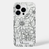 Niedliche Personalisierte Wildblume Case-Mate iPhone Hülle (Rückseite)