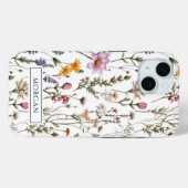 Niedliche Personalisierte Wildblume Case-Mate iPhone Hülle (Rückseite (Horizontal))