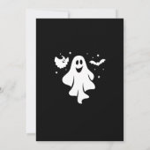 Niedliche Personalisierung Halloween Ghost Herzbat Einladung (Rückseite)