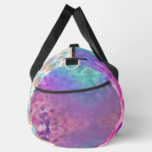 Niedliche persönliche Monogramm farbige Wäsche Duffle Bag (Rechts)