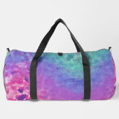 Niedliche persönliche Monogramm farbige Wäsche Duffle Bag (Rückseite)