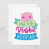 Niedliche perzonalisierte Proud Plushie Hooman Postkarte (Vorne/Hinten)