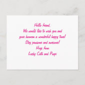 Niedliche perzonalisierte Proud Plushie Hooman Postkarte (Rückseite)