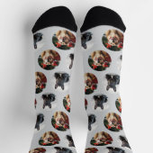 Niedliche Pet 2 Dog Foto Socken (Oben)