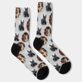 Niedliche Pet 2 Dog Foto Socken (Rechts)