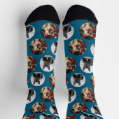 Niedliche Pet 2 Dog Foto Socken (Oben)