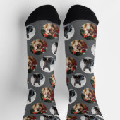 Niedliche Pet 2 Dog Foto Socken (Oben)