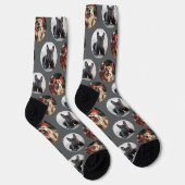 Niedliche Pet 2 Dog Foto Socken (Rechts)