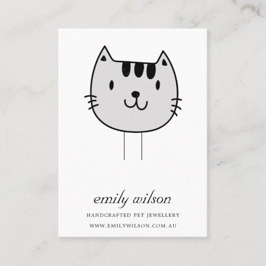 NIEDLICHE PET CAT GRAY TAG BUTTON CHARM-ANZEIGE (Vorderseite)