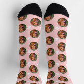 Niedliche Pet-Fotolack hellrosa Socken (Oben)