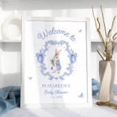 Niedliche Peter Rabbit Baby Dusche Willkommen Poster