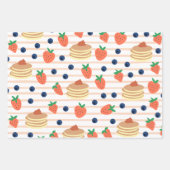 Niedliche Pfannkuchen und Berries Umschlagpapier Geschenkpapier Set (Vorderseite 2)