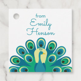 Niedliche Pfauenprägemarken Personalisierte Gesche Geschenkanhänger