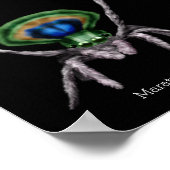 Niedliche Pfauenspinne Digitale Kunst Poster (Ecke)