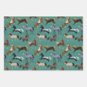 Niedliche Pferde Geschenkpapier Set (Vorderseite 2)