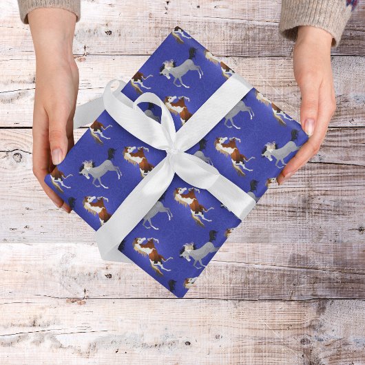 Niedliche Pferde Geschenkpapier Set