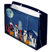 Niedliche Pferde in Kostümen Halloween Pferdefarm Große Geschenktüte (Rückseite Schrägansicht)