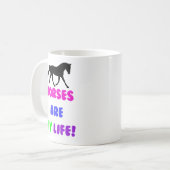 Niedliche Pferde sind meine Leben-Tassen Kaffeetasse (Vorderseite Links)