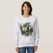 Niedliche Pferdefreunde Sweatshirt (Vorne ganz)