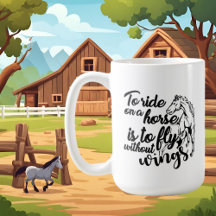 niedliche Pferdefreunde Wortart Kaffee Tasse