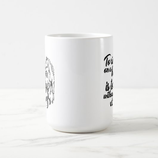 niedliche Pferdefreunde Wortart Kaffee Tasse (Mittel)