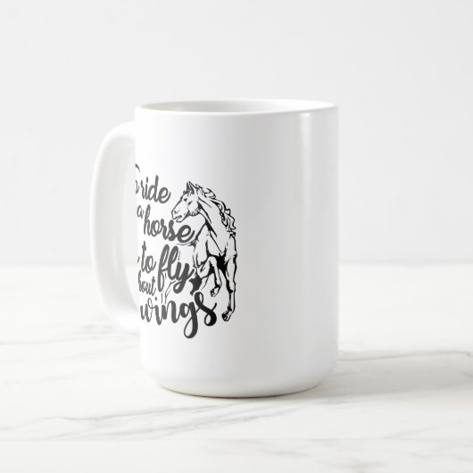 niedliche Pferdefreunde Wortart Kaffee Tasse (Vorderseite Links)