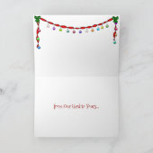 Niedliche Pferdeherde Glücklicher Urlaub Weihnacht Feiertagskarte (Innenseite)