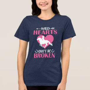 Niedliche Pferdeliebhaber Tri-Blend Shirt