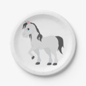 Niedliche Pferdepapiere Teller (Vorderseite)