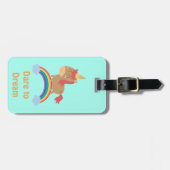 Niedliche Pferdeträume, zum Unicorn-Spaß zu sein- Gepäckanhänger (Vorderseite horizontal)