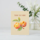Niedliche Pfirsiche hinzufügen Postkarte (Stehend Vorderseite)