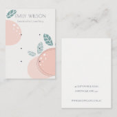 Niedliche Pfirsichfrucht Abstrakt Fett 3 Ohrenanze Visitenkarte (Vorne/Hinten)