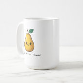 Niedliche Pfirsichfrucht Tasse (Vorderseite Links)