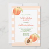 Niedliche Pfirsichmühle zum Geburtstag Einladung (Vorderseite)