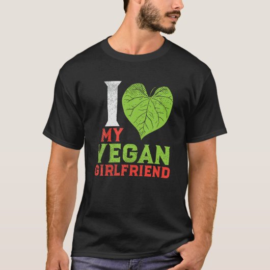 Niedliche Pflanze basiert Veganen Paar I Liebe mei T-Shirt (Vorderseite)