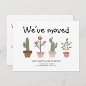 NIEDLICHE PFLANZE BEWEGEN ANKÜNDIGUNG POSTKARTE (Vorne/Hinten)