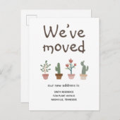 NIEDLICHE PFLANZE, DIE WIR BEWEGT HABEN ANKÜNDIGUNGSPOSTKARTE (Vorne/Hinten)