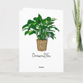 Niedliche Pflanze fördert Freundschaft Karte (Rückseite)