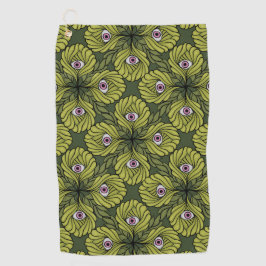 Niedliche Pflanze Frühjahr Grüne Fantasie Kunstmus Golfhandtuch