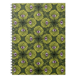 Niedliche Pflanze Frühjahr Grüne Fantasie Kunstmus Notizblock