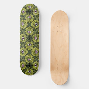 Niedliche Pflanze Frühjahr Grüne Fantasie Kunstmus Skateboard