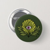 Niedliche Pflanze Frühling Grüne Fantasie Kunst Button (Vorne & Hinten)