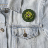 Niedliche Pflanze Frühling Grüne Fantasie Kunst Button (Beispiel)